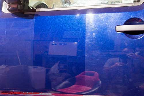 correction peinture bleu nissan