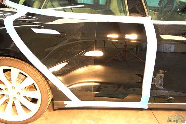 detailing peinture tesla model s noire