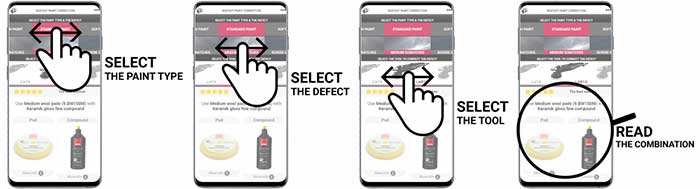 selection application rupes correction