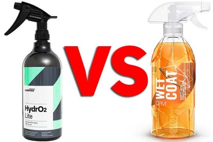 comparatif carpro hydro2 gyeon wetcoat