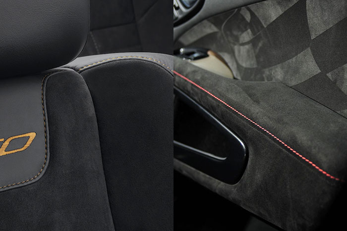 Tissu Alcantara (daim PU) auto-adhésif pour intérieur de voiture