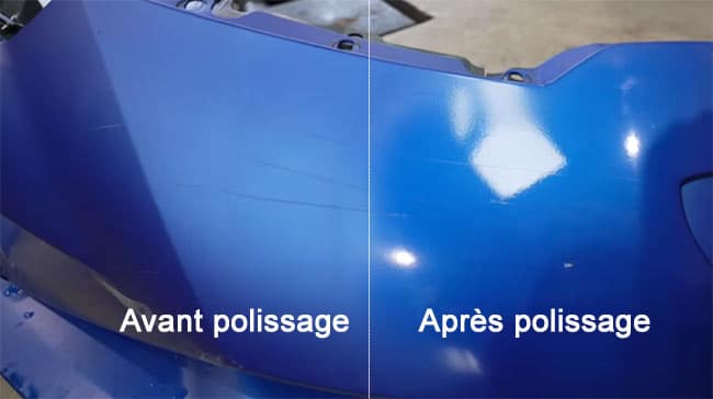 avant apres polissage peinture mate voiture