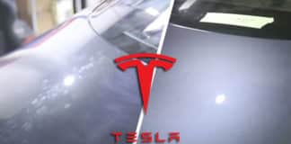 polissage peinture tesla model 3