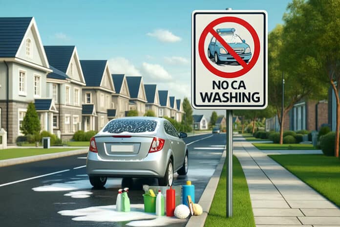 droit laver sa voiture chez soi