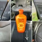 enlever tache crème solaire intérieur voiture