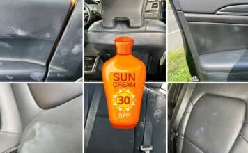 enlever tache crème solaire intérieur voiture
