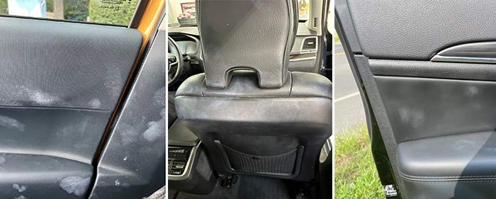 tache crème solaire plastique voiture