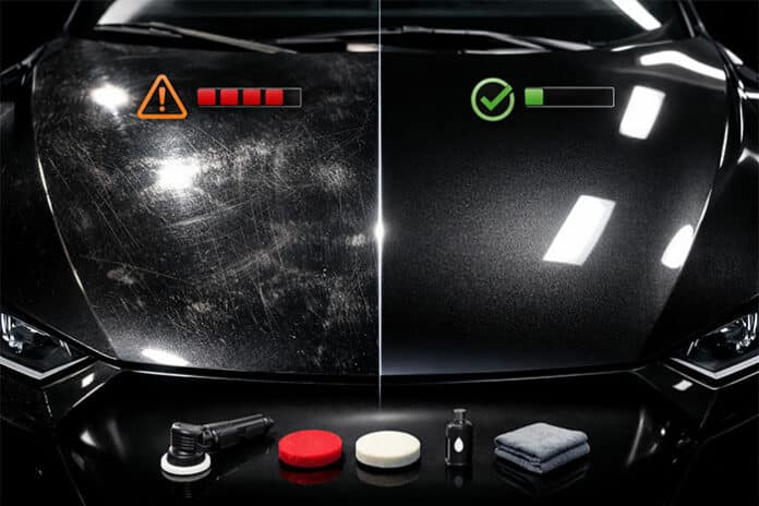 solution polissage peinture voiture difficile