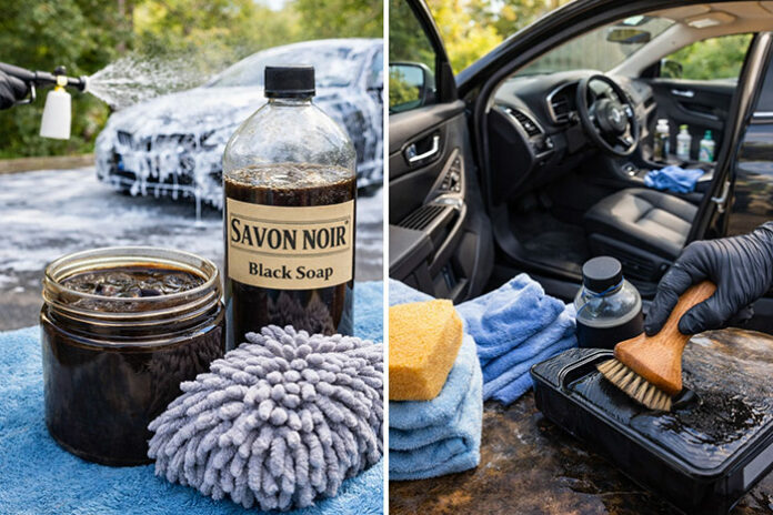 savon noir nettoyer voiture carrosserie detailing