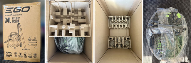 unboxing aspirateur sans fil batterie EGO POWER